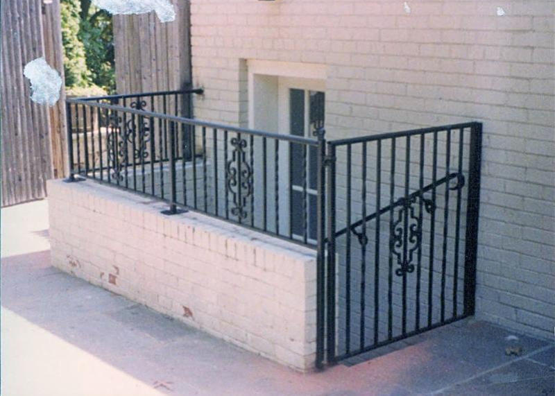 Basemententrancerailings1, Outdoor Gate For Basement Stairs